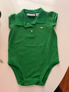 Masters Green Polo Onesie - Girls